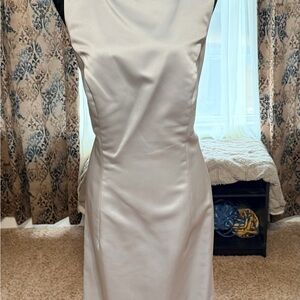Elegant Silver Sleeveless Dress